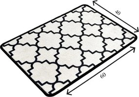 Черен/бежов килим за баня 40x60 cm Kupa – Foutastic