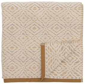 Памучна хавлиена кърпа в цвят горчица и кремаво 140x70 cm Malou – Bloomingville