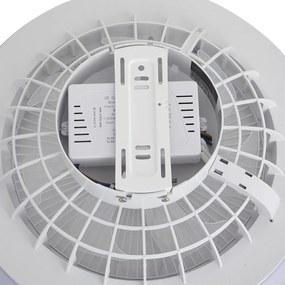 Вентилатор за таван бял вкл. LED RGB димируем с дистанционно управление - Clamo