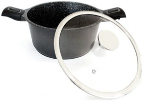 Тенджера с махащи се дръжки ZEPHYR ZP 4318, Мраморно покритие, Индукция - 28x12.5 cm / 6.5 L