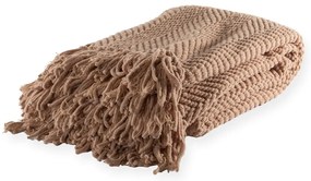 Кафяво одеяло от шенил 130x170 cm Renee – Tiseco Home Studio