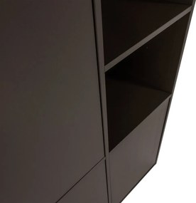 Тъмнокафяв модулен шкаф от масивен бор 108x215 cm Meggy – WOOOD