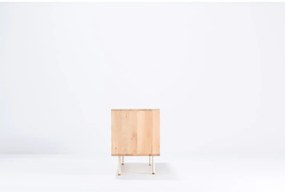 Бяла/естествена маса за телевизор от масивен дъб 180x64 cm Fina – Gazzda