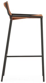 Теракотен метален бар стол (височина на седалката 65 cm) Emily – Marckeric