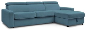 Син разтегателен ъглов диван (променлив) Monaco – Bobochic Paris