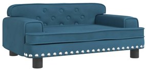 3196293 vidaXL Детски диван, синьо, 70x45x30 см, кадифе