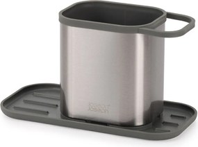 Метална стойка за перилни препарати в блестящо сребрист цвят Duo Steel – Joseph Joseph