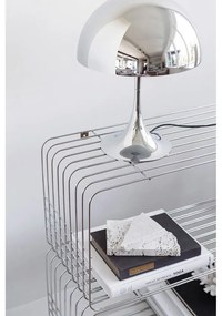 Метална стенна библиотека в блестящо сребрист цвят 70x30 cm Wire – Mette Ditmer Denmark