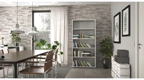 Бял модулен шкаф за книги 89x189 cm Prima - Tvilum