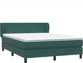 3317406 vidaXL Боксспринг легло с матрак, тъмнозелено, 160x220 см, кадифе