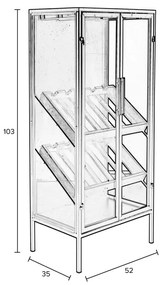 Черна стойка за вино от елхово дърво за 10 бутилки, 52x103 cm Rob - White Label
