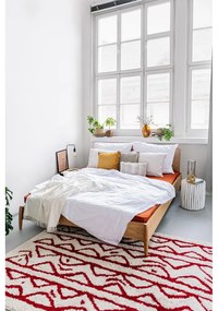 Крем и червен килим Morra, 140 x 200 cm - Bonami Selection