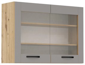 Горен кухненски шкаф Лорен 100/Сив мат G27