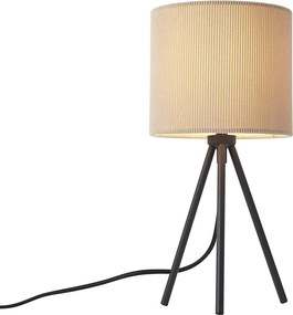 Модерна настолна лампа триножник Taupe с кадифен абажур - Luz