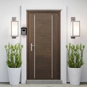 Метален сейф за ключове с код, водоустойчив, стенен монтаж, черен_сребрист, 11,5x9,5x4 см Malatec