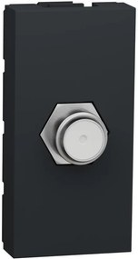 SE Розетка TV тип F конектор 1 мод. цвят Антрацит Unica - NU346854