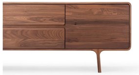 Кафява маса за телевизор от масивен орех 180x65x45 cm Fawn – Gazzda