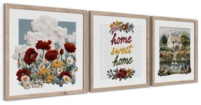Картини в комплект 3 бр. 30x30 cm Sweet Home – Styler
