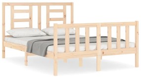 3192861 vidaXL Рамка за легло без матрак, 140x190 см, масивна чамова дървесина