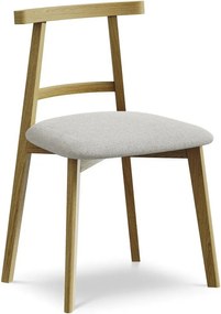 Светлосив трапезен стол от масивна дървесина Ohelo – Makamii