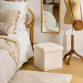 Сгъваем пуф atmosphera Soana, Слонова Кост, 38 cm