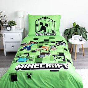 Единично детско спално бельо от микрофибър 140x200 cm Minecraft – Jerry Fabrics