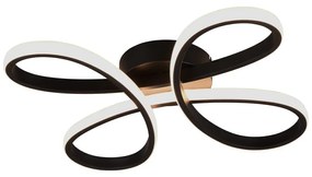 Черна LED светлина за таван 40x40 cm Fly - Trio