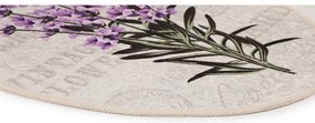 Лилави-бежови килими за баня в комплект от 3 бр. 60x100 cm Lavender – Foutastic