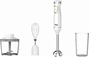 Пасатор, чопър и миксер 3в1 Oliver Voltz OV51112WSC, 800W, 700 мл, 2 скорости, Острие и приставка за разбъркване от неръждаема стомана, Бял