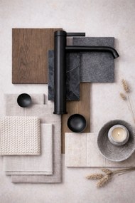 Смесител за баня Rea Rivo Black High