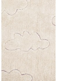Кремав ръчно изработен памучен детски килим подходящ за пране 140x200 cm Clouds – Lorena Canals