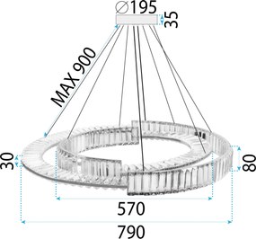 Лампа LED APP1525-CP60/80 CHROME
