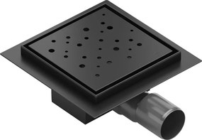 Mexen Flat-Q M12 квадратен подов сифон 12 x 12 см, черен - 1710412