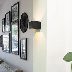 Модерен комплект от 4 стенни лампи черни - Transfer