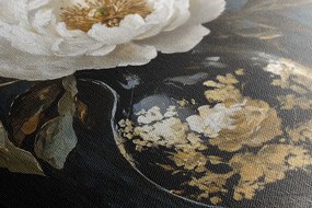 Картина на платно – Имитация на маслена живопис на цвете във ваза