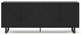 Черен скрин 201x80x40 cm Peta – Marckeric