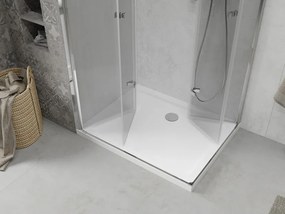 Mexen Lima Душ кабина Duo сгъваема 80 x 70 см, прозрачна, хром + тава Flat