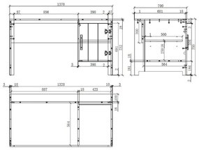 Бяла детска работна маса Erik - Vipack