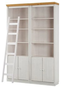 Бяла библиотека от масивен бор 148x223 cm Anita – Støraa