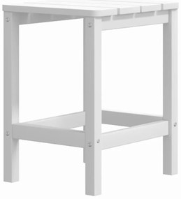 318641 vidaXL Градинска маса "Адирондак", бяла, 38x38x46 см, HDPE