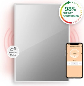 Klarstein La Palma 750 smart отоплител 2 in 1 Инфрачервен конвектор 85x60 см 500W огледална предна част