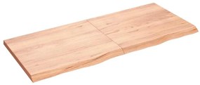 3156381 vidaXL Плот за маса светлокафяв 140x60x(2-4) см обработен масивен дъб