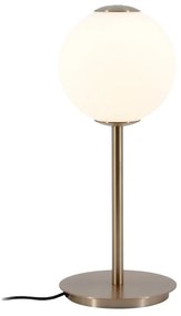 Метална LED затъмняваща се настолна лампа в месингов цвят със стъклен абажур (височина 37 cm) Audrey Table – UMAGE