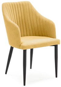 Жълти тапицирани трапезни столове в комплект 2 бр. Nadi – Marckeric