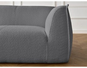 Тъмносив диван от прежда с примки от букле 242 cm Giorgia – Bobochic Paris