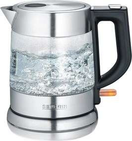 Severin WK 3468 - Електрическа кана 1 л 2200 W/230 V неръждаема стомана/стъкло