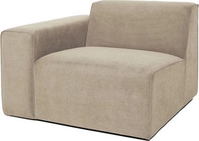 Бежов велурен модул на дивана (ляв ъгъл) Sting - Scandic