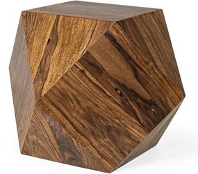 Масичка за кафе от масивен шишам в тъмно естествен цвят 42x42 cm Egypt – Bizzotto