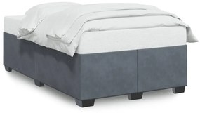 3284626 vidaXL Рамка за легло без матрак, тъмносива, 120x200 см, кадифе