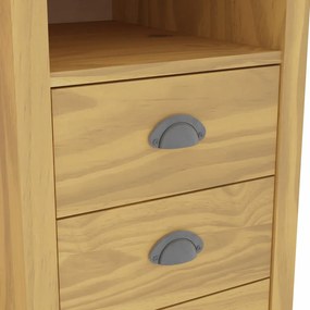 Бюро Hill Range с 3 чекмеджета, 120x50x74 см, бор масив